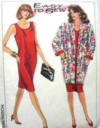 9081 EZ  SLEEVELESS DRESS, UNLINED BUTTON JACKET PATTERN 10-16